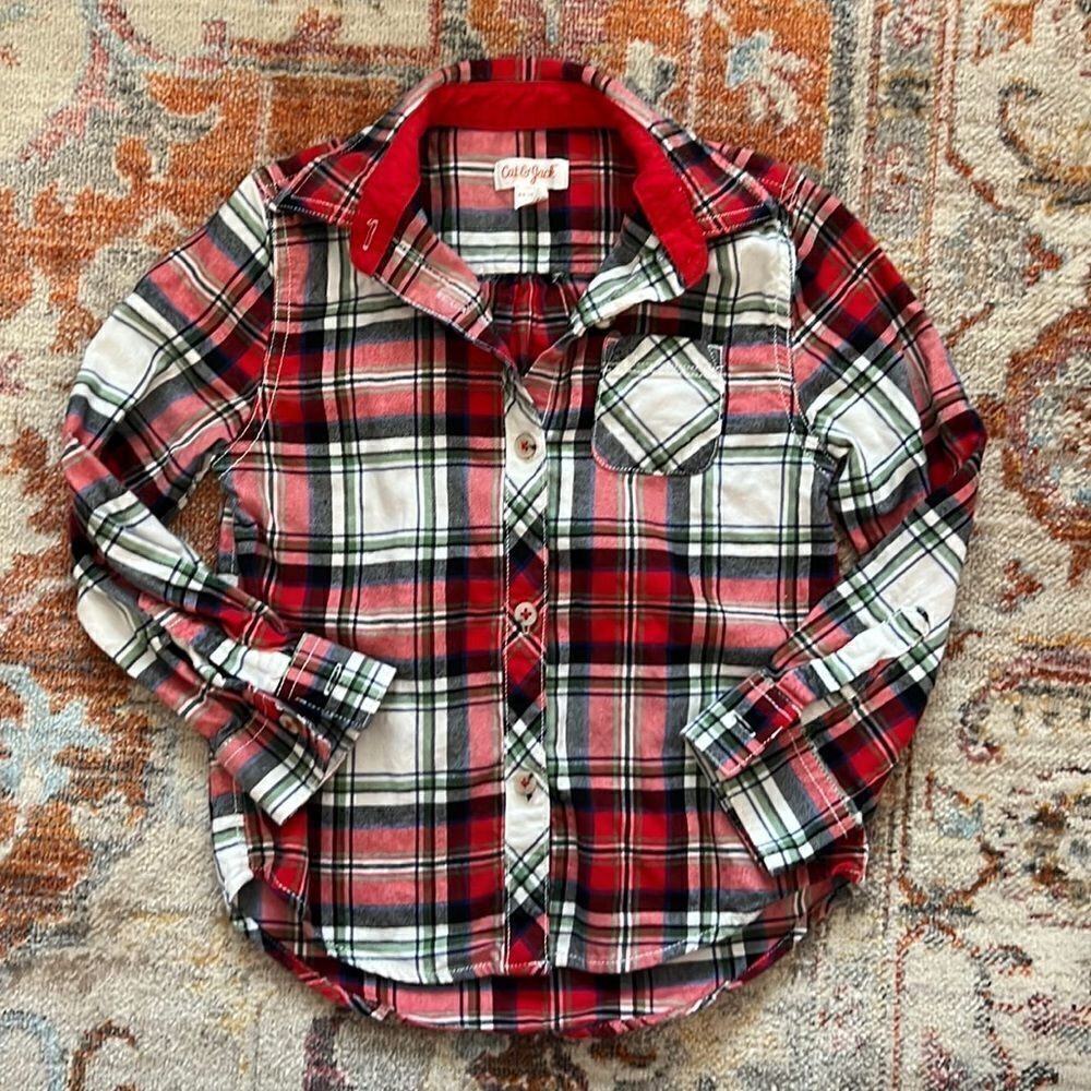 Cat & Jack Toddler Girl Button Up Flannel